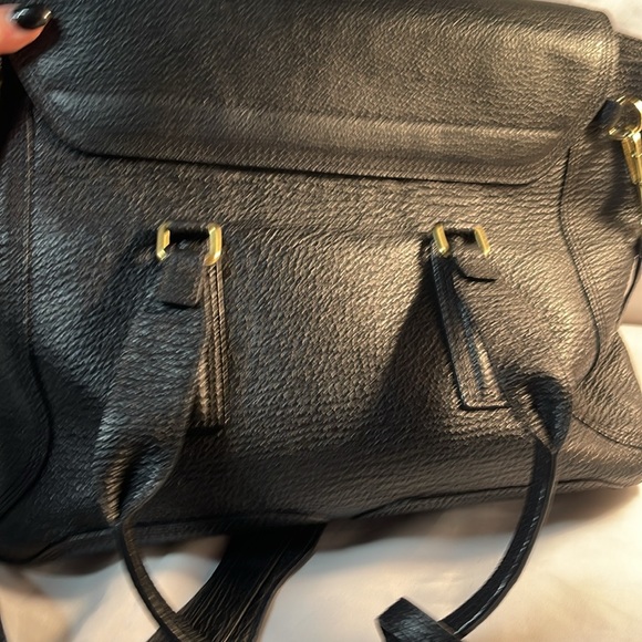 3.1 Phillip Lim Pashli Medium Satchel Black Leather Handbag Crossbdoy Bag ** - Picture 4 of 10